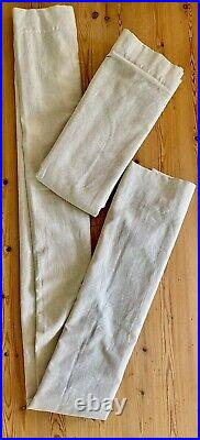2 Pottery Barn Linen Cotton Curtains Pair 50 X 84 Drapes Curtain Beige Lined