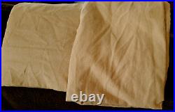 (2) Pottery Barn Linen Cotton Drapes Panel Curtain Light Golden Tan Lined 50x96