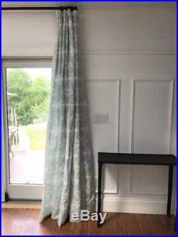 2 Pottery Barn Linen Cotton Drapes Panels Teal/blue Green 96 3 Pair Available