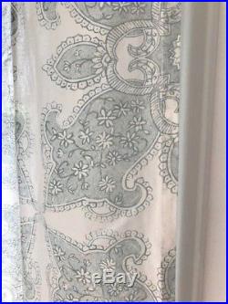 2 Pottery Barn Linen Cotton Drapes Panels Teal/blue Green 96 3 Pair Available