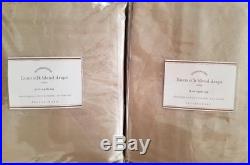 2 Pottery Barn Linen Silk Blend 3-in-1 Pole Top Drapes 50 X 96 TAUPE