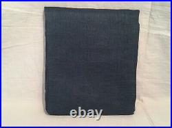 2 Pottery Barn Navy Classic Belgian Flax Linen 84 Sheer Curtains Drapes Panels