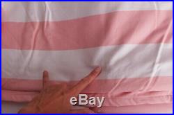 2 Pottery Barn PB Teen Emily Meritt Cabana Stripe Blackout Curtains pink 52x96