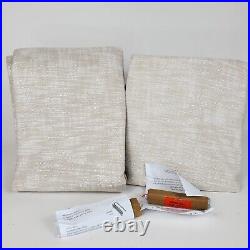(2) Pottery Barn Seaton Textured Cotton Rod Pocket Curtain 50 x 84, Neutral