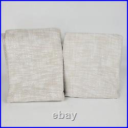 (2) Pottery Barn Seaton Textured Cotton Rod Pocket Curtain 50 x 84, Neutral