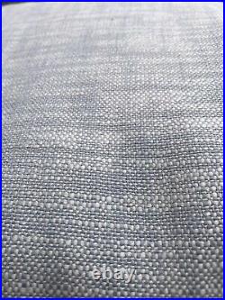 (2) Pottery Barn Seaton Textured Pole Drapes Curtains 50x84 Chambray Blue New