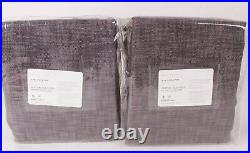 2 Pottery Barn Seaton Textured cotton blackout curtain panels 50x108, charcoal