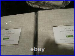 2 Pottery Barn Seaton textured curtains drapes 50 108 Neutral cotton lining New