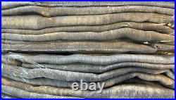 (2) Pottery Barn Shibori Dot Rod Pocket Cotton Drapes Curtain Panel 50x84 Gray