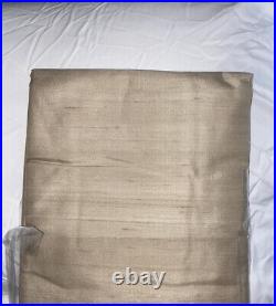 2 Pottery Barn Silk Dupioni Drapes Tie Top New Curtain 50 X 84 Set Parchment
