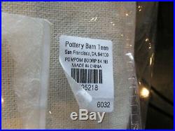 2 Pottery Barn Teen Emily & Meritt Linen Pom Pom Blackout Curtains 44 84 natural