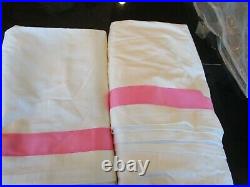 2 Pottery Barn Teen Suite Ribbon pink curtains Drapes 44 108 photo shoot