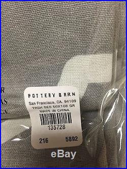 2 Pottery Barn Trisha Geo Drapes 50x108 Gray Curtain Panels New In Package Grey