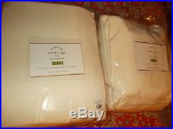 2 Pottery Barn Velvet Drapes, Ivory, 50 X 124, New, Sold Out At Pottery Barn