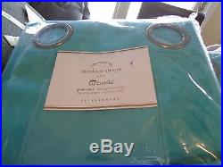 2 Pottery Barn indoor outdoor drapes grommet aruba blue 50 124 Sunbrella New