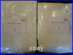 2 Pottery Barn kids Evelyn white drapes panels curtains 44 84 blackout New
