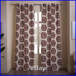 2 West Elm Claude Medallion flocked drapes panels 48 X 96 fig New with tags