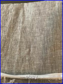 2 pottery barn belgian flax linen 96 curtains chambray gray #1328