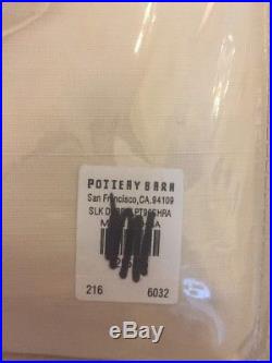 2pc POTTERY BARN Dupioni Silk Pole Pocket Drape Panels 104x96 Sahara NEW