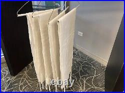 4 Panels Exclusively Made For Pottery Barn WHITE 44x108 Tie Top Sheer Curtains