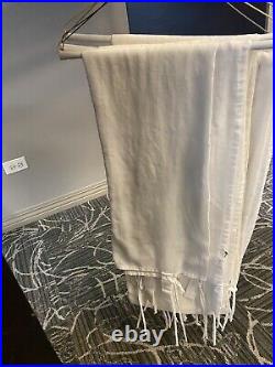 4 Panels Exclusively Made For Pottery Barn WHITE 44x108 Tie Top Sheer Curtains