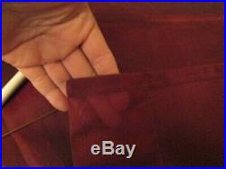 4 Panels Pottery Barn 100% Silk Wine Red Burgundy Sheer Curtains 42 x 96 cleaned
