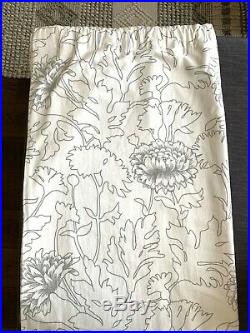 4 Pottery Barn Blackout Curtain Panels, Chrysanthemum Pattern Pre-owned 50 x 96