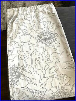 4 Pottery Barn Blackout Curtain Panels, Chrysanthemum Pattern Pre-owned 50 x 96