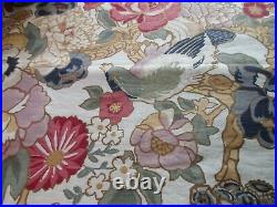 4 Pottery Barn Drape 50 x 84 L Curtain Panel Floral Linen Cotton Lined