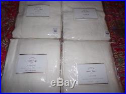 4 Pottery Barn Emery Linen/cotton Pole Pocket Drapes, White, 96, New