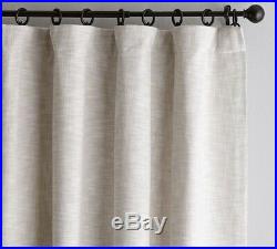 4 Pottery Barn Oatmeal Cotton Weave Textured Drape Panels 50 X 84