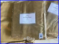 4 Pottery Barn Silk Dupioni Gold Curtains/Drapes 50 X 84