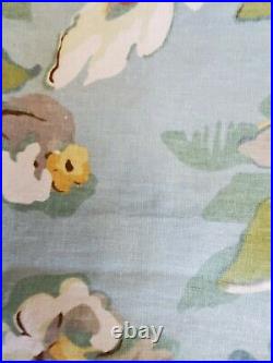 4 Pottery Barn Vanessa Curtain Panels Fabric Linen Floral 50x84