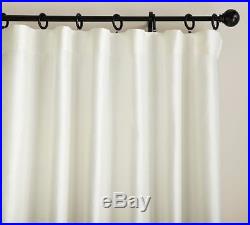 4 Pottery Barn silk dupioni drapes panels doublewide blackout 104 X 96 ivory New