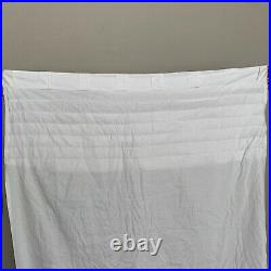 7 White Pottery Barn Pleated Curtain Panels Linen Cotton Blend 84x44