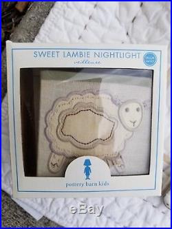 9pc Pottery Barn Kids Sweet Lambie nursery toddler quilt, sham, curtains more