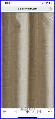 Beautiful Pottery Barn Flax Linen Curtains Set Of 2 Panels 100w X 96L