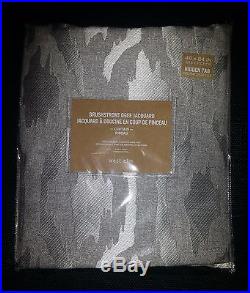 Brushstroke Ogee Jacquard Curtain 48Wx84L in Soot From West Elm/Pottery Barn