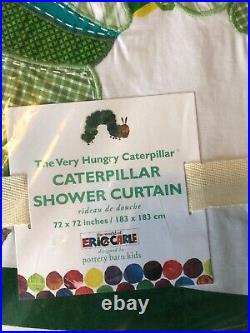 Eric Carle Very Hungry Caterpillar Shower Curtain Pottery Barn Brand New Bath