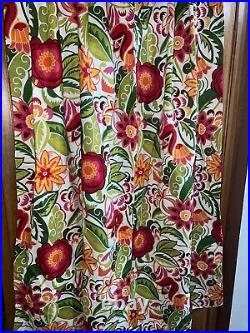 Fabulous Pottery Barn Curtainsbright Bold Colored Floral61long Linen/cotton