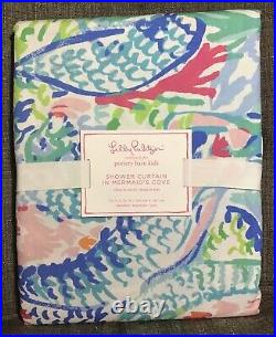 Lilly Pulitzer Pottery Barn Kids Shower Curtain In MERMAID'S COVE New 72 x 72
