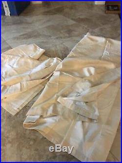 Lot 2 pottery barn 52x108 Curtains Linen Mix Neutral Off White Tan