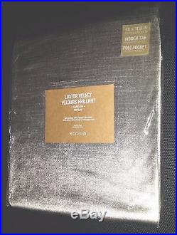 Luster Velvet Curtain 48Wx108L in Platinum from West Elm/Pottery Barn