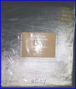 Luster Velvet Curtain 48Wx108L in Platinum from West Elm/Pottery Barn