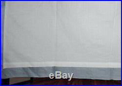 MINT Pottery Barn Blue Emery Linen/Cotton Lined Drapes 50 x 108 Curtains Set/2