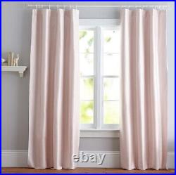 Monique Lhuiller Pottery Barn Kids Pink Silk Black Out Curtain 44x84 I Panel