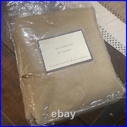 NEW POTTERY BARN Cotton Velvet Lined Curtain Drapes Panel 50 x 108 Pannean Tan