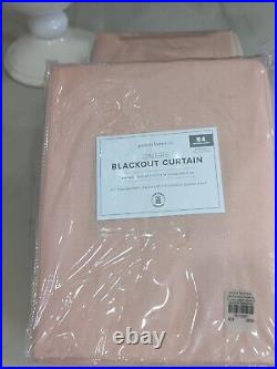 NEW Pottery Barn Blush Pink Ombré Curtains Panels Set 84 Kids Drape Blackout