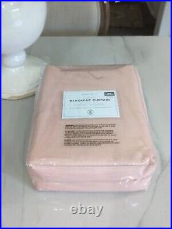 NEW Pottery Barn Blush Pink Ombré Curtains Panels Set 84 Kids Drape Blackout