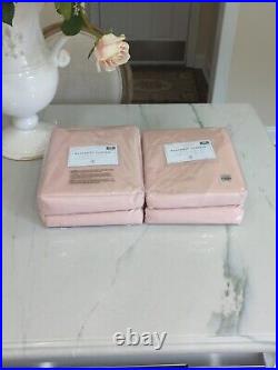 NEW Pottery Barn Blush Pink Ombré Curtains Panels Set 84 Kids Drape Blackout